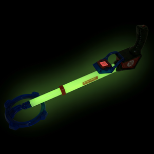 a toy gun with a glow stick
