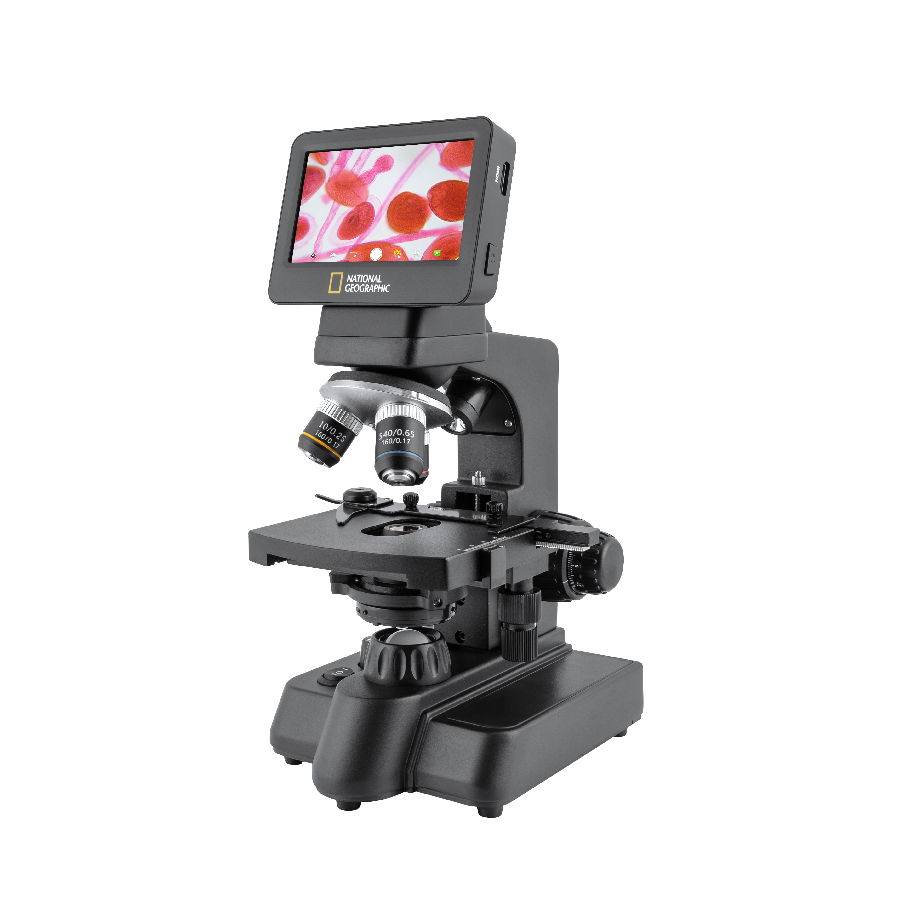 21x-840x Digital Microscope with 4.3-inch LCD Touchscreen and Integrat