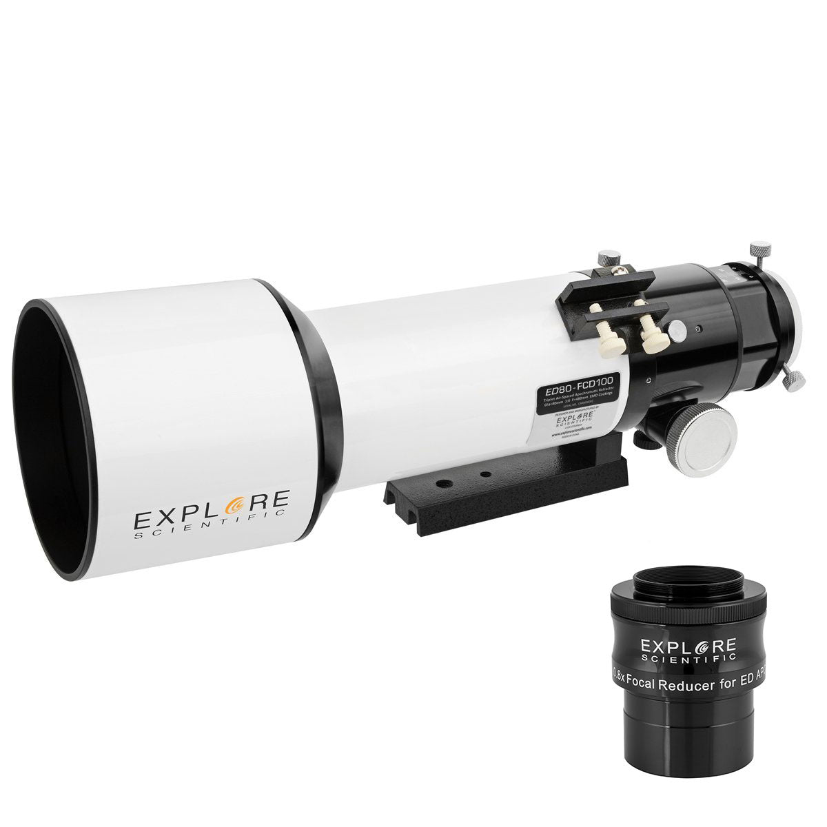 ED80-FCD100 Air-Spaced Triplet Refractor Telescope with 0.8x Focal Red