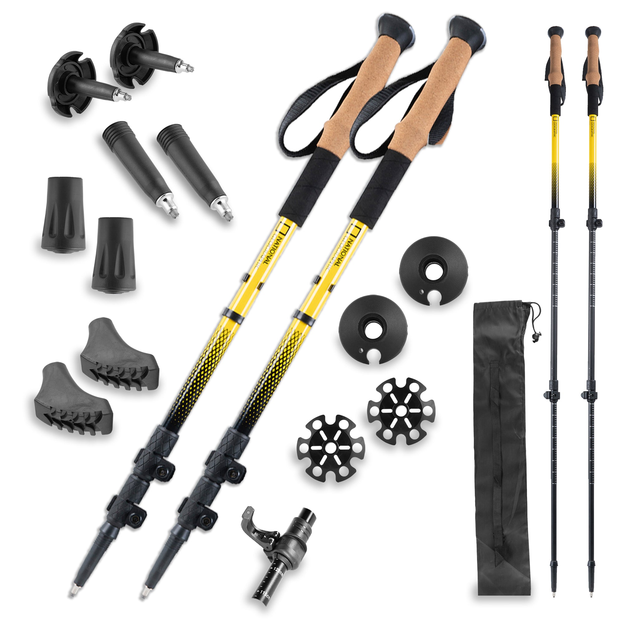 10x42 Waterproof Performance Roof Binoculars and Harness + Carbon Trekking Poles Set (Bundle)