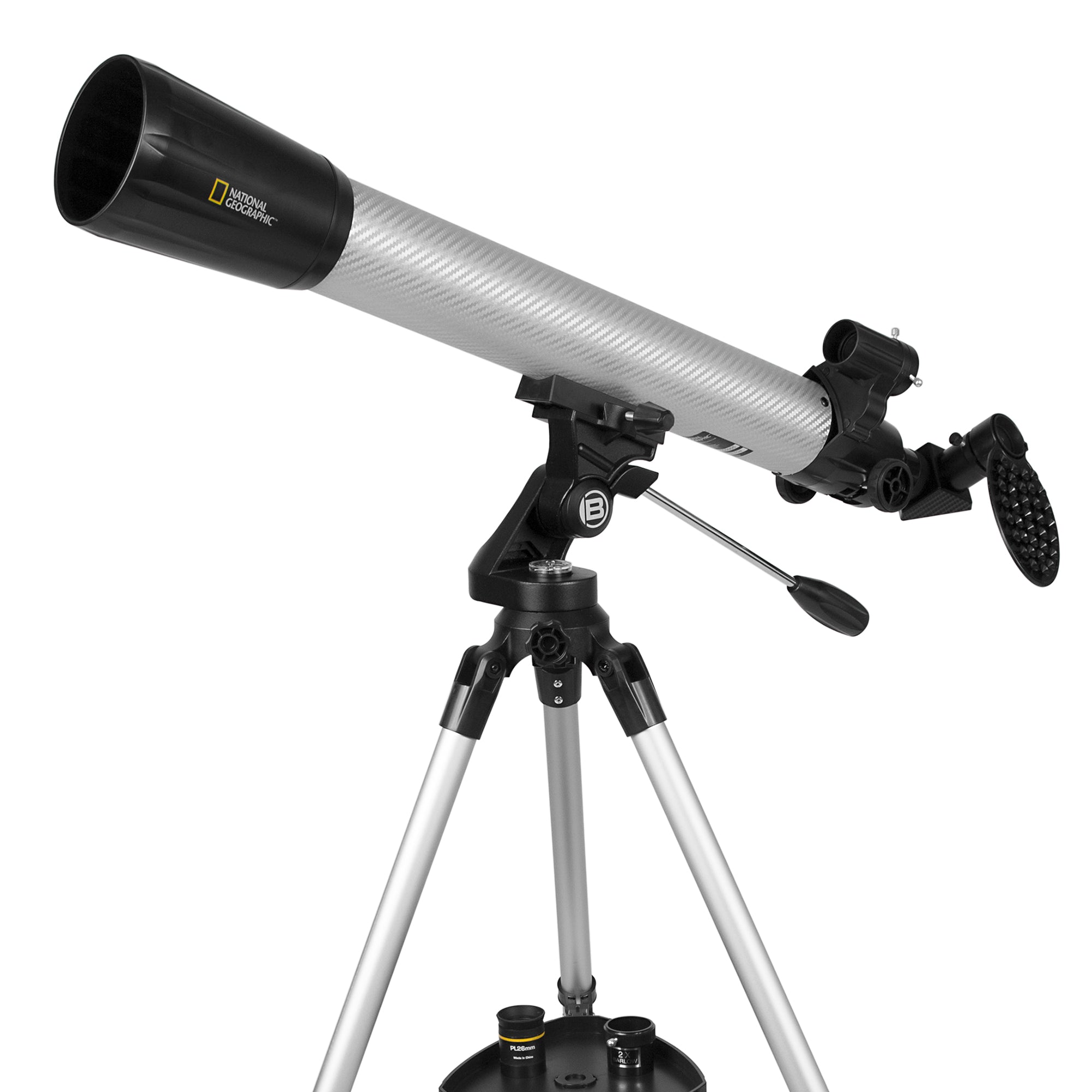 National Geographic 70mm refractor telescope on adjustable height tripod