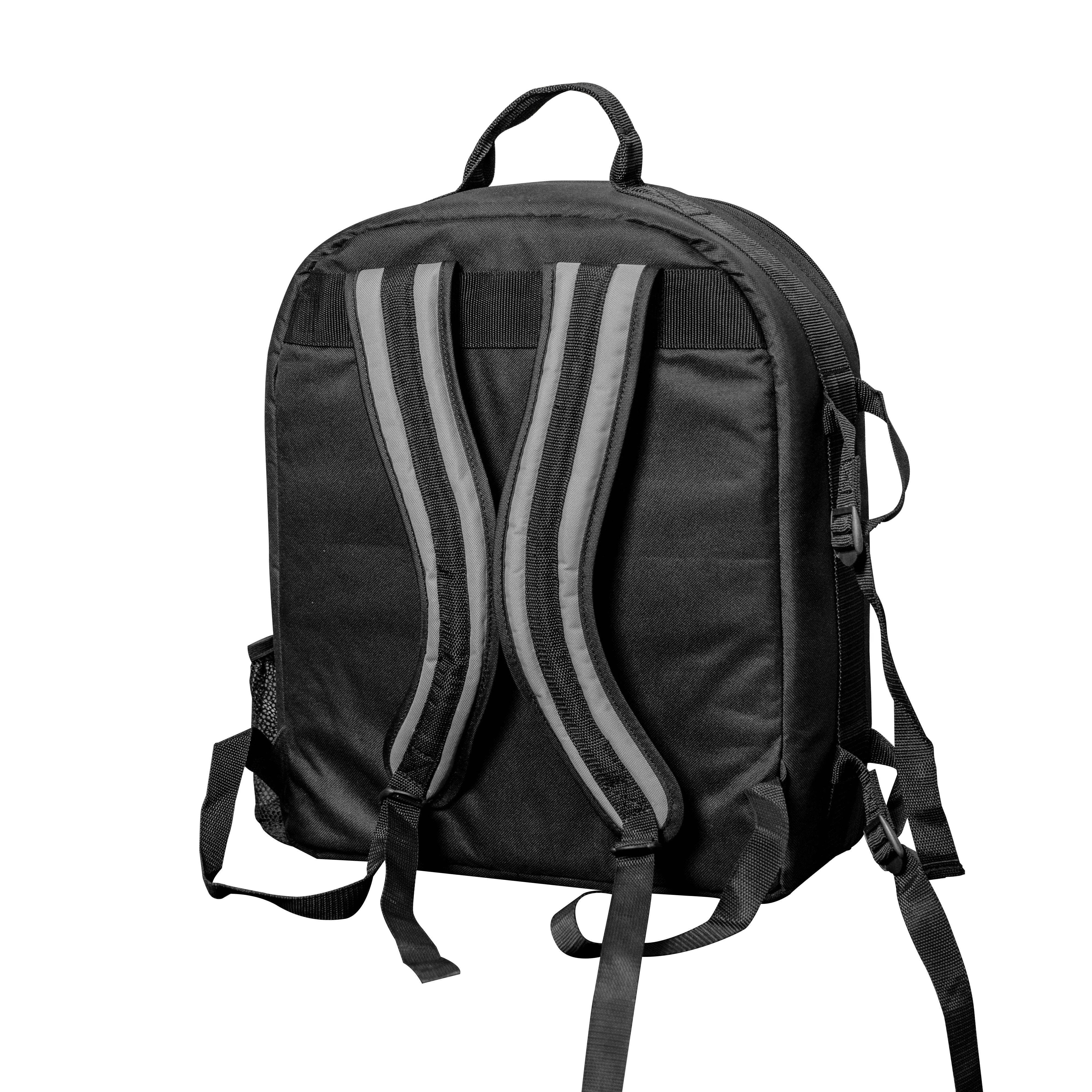 Interior of the Explore Scientific telescope backpack showing hook-and-loop panels