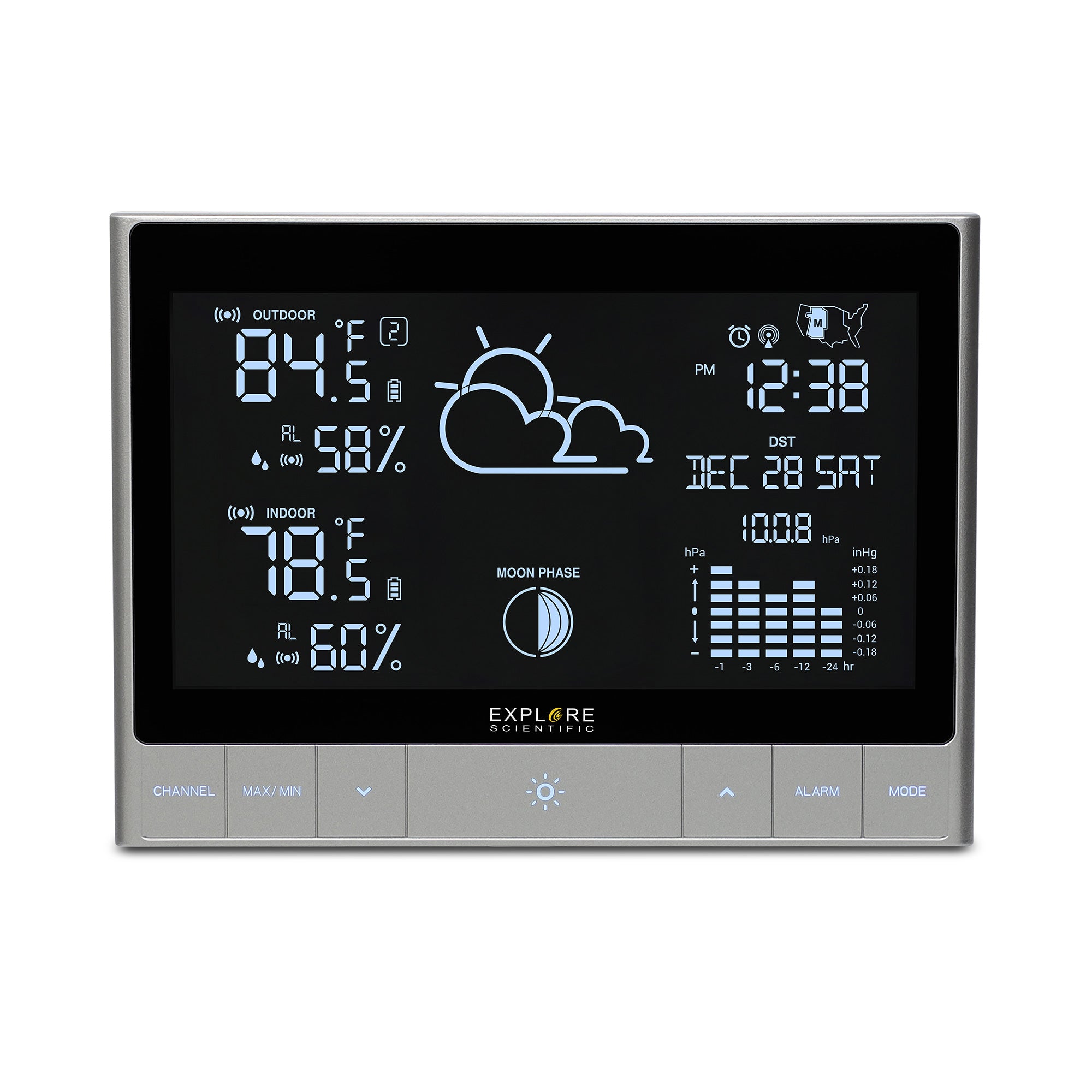 CrystalVision Advanced Weather Station with LED Touch Keys
