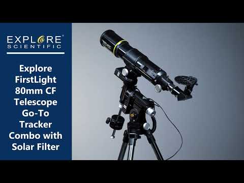 Explore FirstLight 80mm CF Telescope Go-To Tracker Combo with Solar Fi